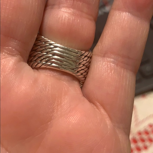 SOLD DYurman SS/18K Labyrinth Triple Diamonds Ring - Picture 7 of 7